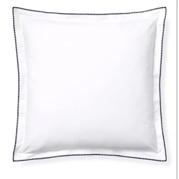 $340 Set of 2 Ralph Lauren Alix Floral Embroidered Cotton Euro Decorative Sham - Picture 3 of 8